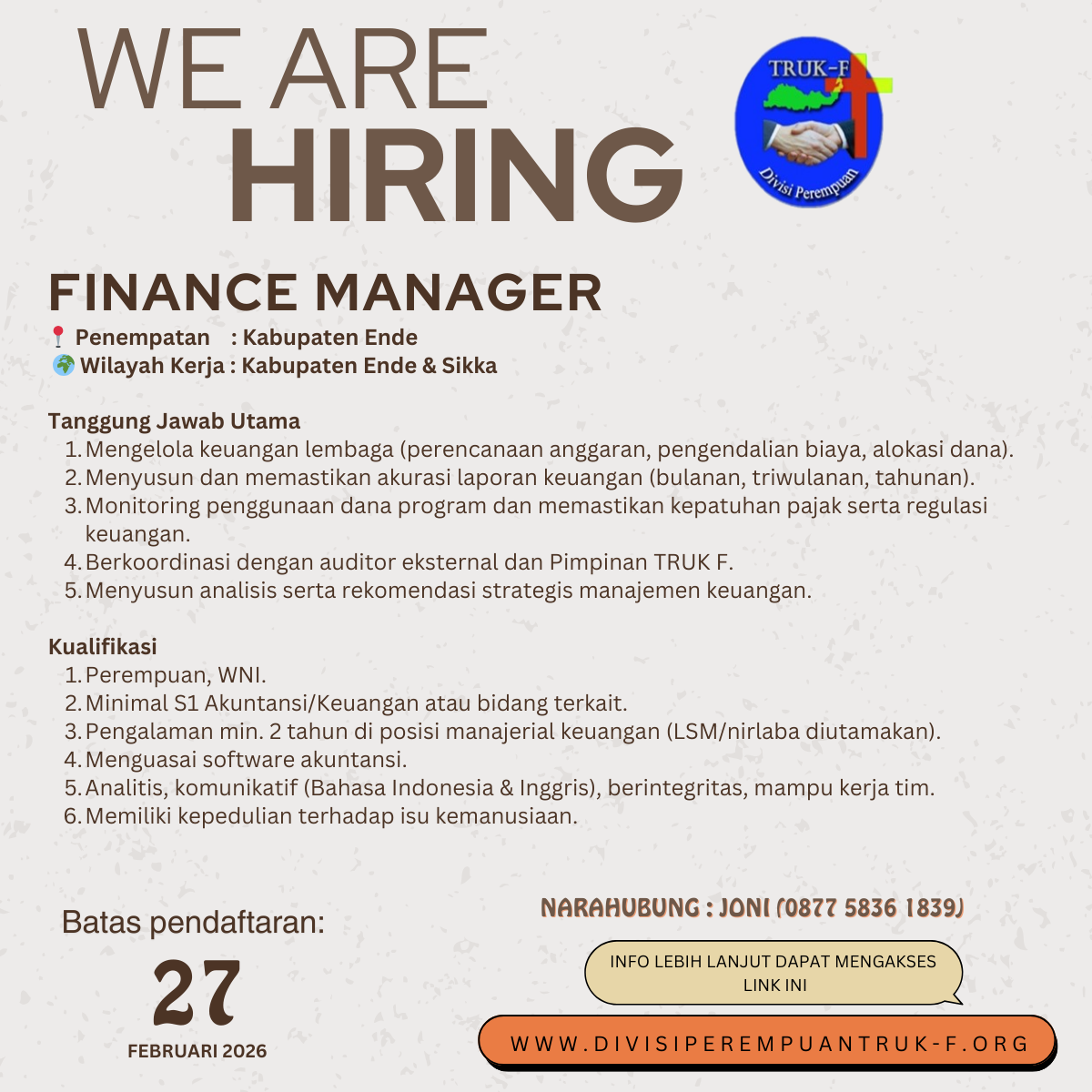 Lowongan Kerja Manager Keuangan